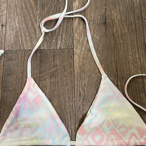 Stone Fox swim triangle bikini top. Small. Pastels - Picture 8 of 14